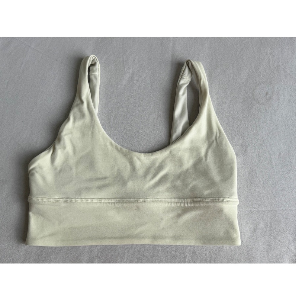 Lululemon Align Bra Nulu Fabric Pale Yellow Cream Yoga Athleisure Minimalist